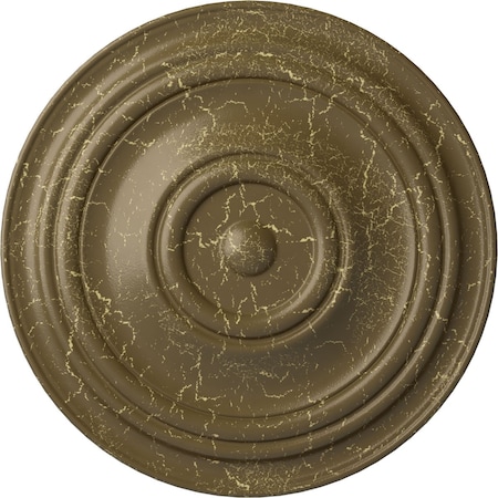 Ekena Millwork Traditional Ceiling Medallion (Canopies up to 8 1/4"), 31 1/2"OD x 2 1/2"P, Mississippi Mud Crackle CM31TRMMC